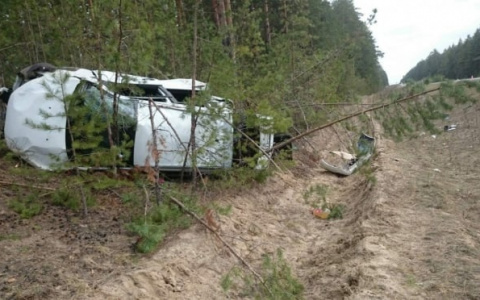 В Марий Эл юная автоледи не смогла удержать автомобиль на дороге