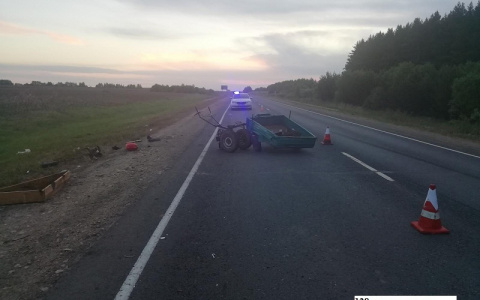 VW против мотоблока: столкновение оказалось неизбежно в Марий Эл