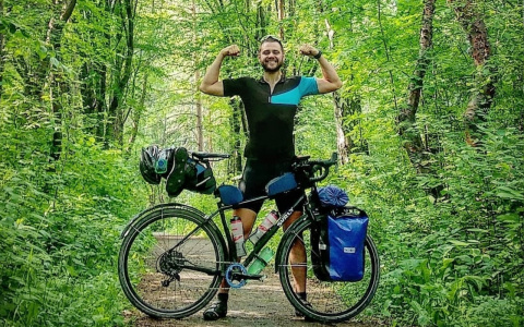 В Йошкар-Оле ждут известного велосипедиста, который едет из Нижнего Новгорода во Владивосток