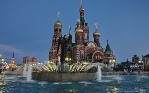 Сегодня днем на набережной Йошкар-Олы включатся фонари