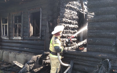 Утренний пожар сегодня в Марий Эл тушили 7 человек