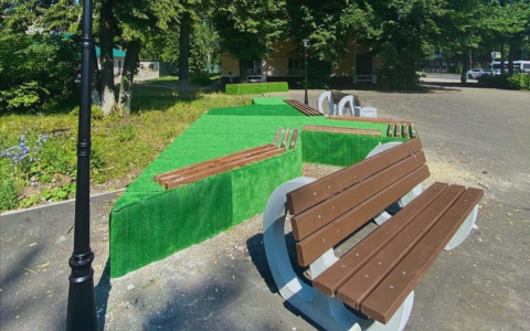 Старые бетонные блоки в Йошкар-Оле переоборудовали под место для отдыха