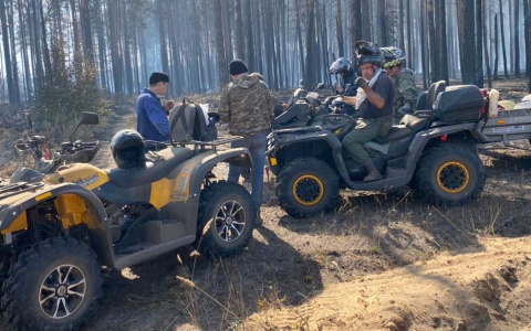 При тушении пожаров в Марий Эл помогают квадроциклы