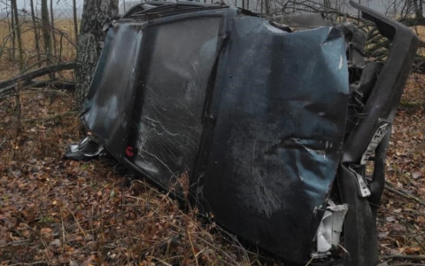 В пригороде Йошкар-Олы девятиклассник перевернул "девятку" во время полицейской погони