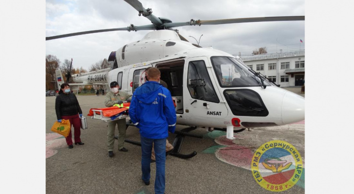 В Марий Эл медицинский вертолет экстренно перевез уже 18 тяжелых пациентов