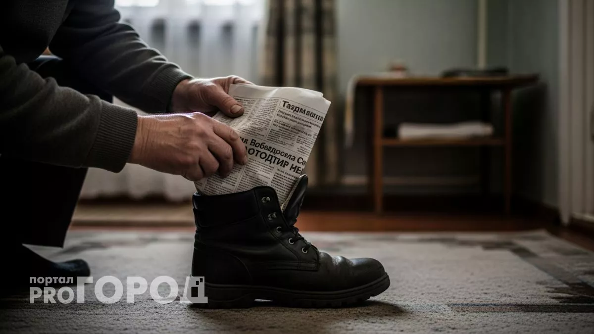 Уральские охотники набивают валенки обычной бумагой и ходят по морозу как в тёплых сапогах