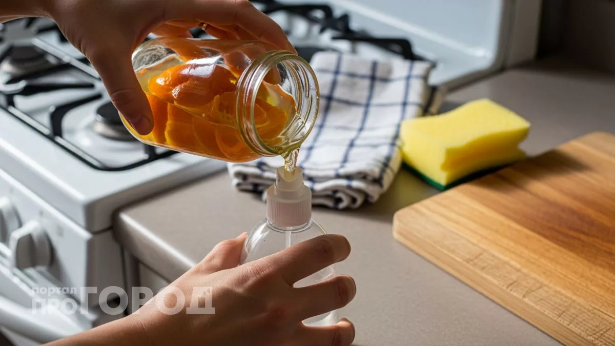 Мандариновые корки замачиваю в уксусе 3 дня и получаю средство, которое заменяет всю бытовую химию