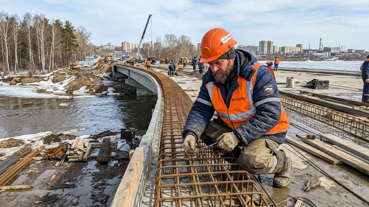 В Параньгинском районе восстанавливают мост длиной 48 метров через Илеть