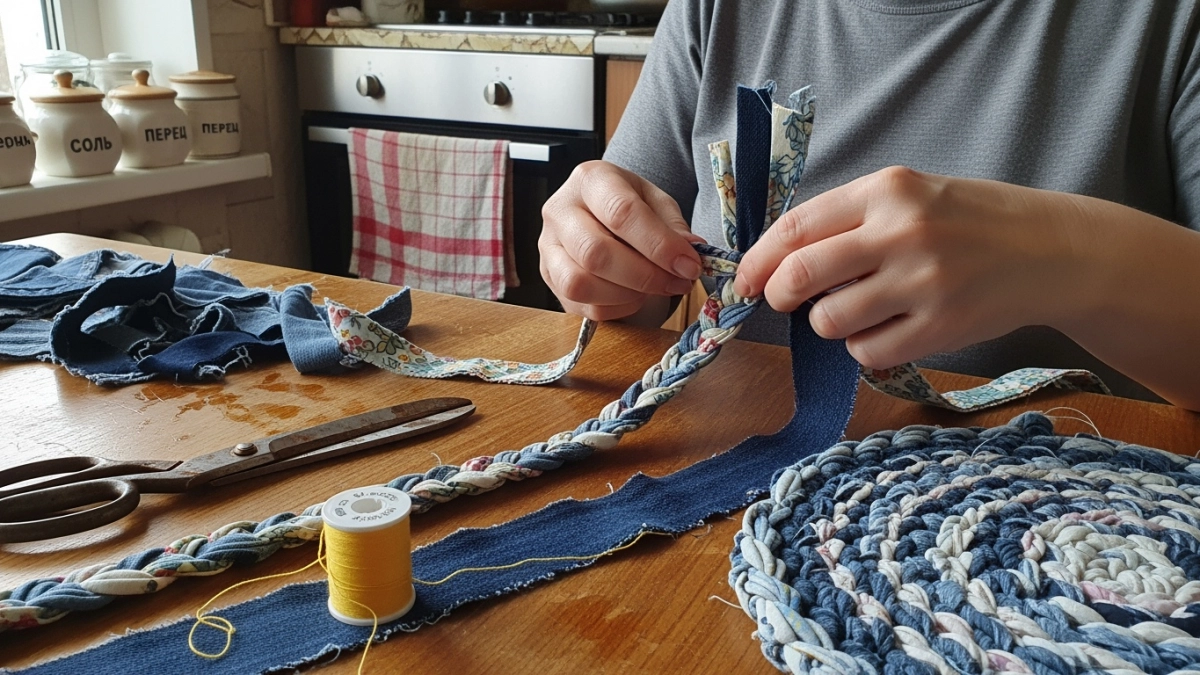 Покупные коврики больше не в моде: делаю своими руками из старой одежды — получается качественно и уникально 