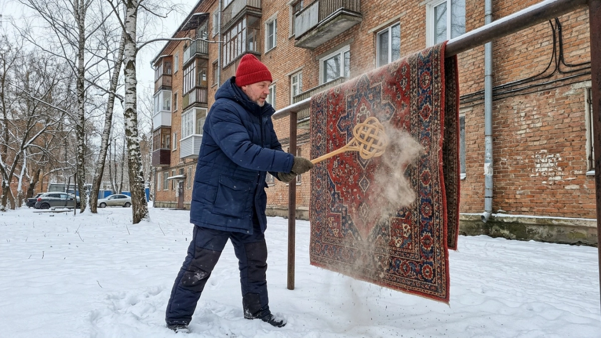 Выбивать ковры во дворе теперь не модно и даже незаконно: но есть проверенный немецкий метод очистки