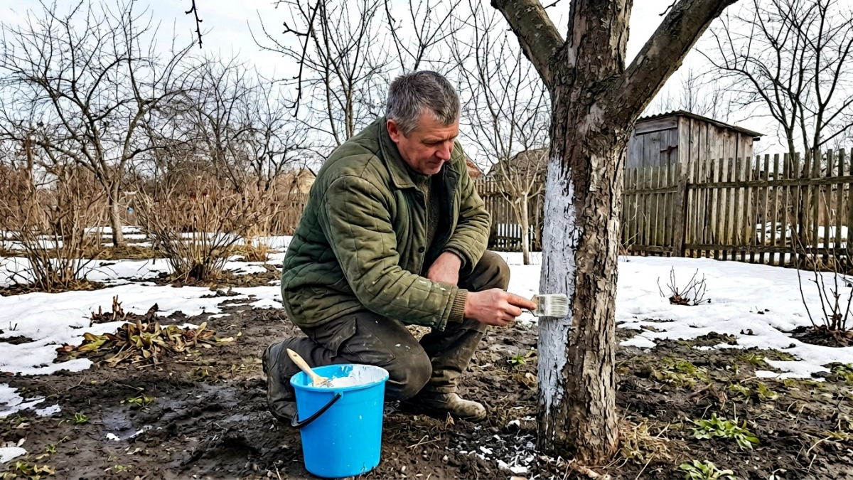 Крашу нижнюю часть деревьев на даче в белый, как в СССР – соседи крутят у виска, но не знают секрета