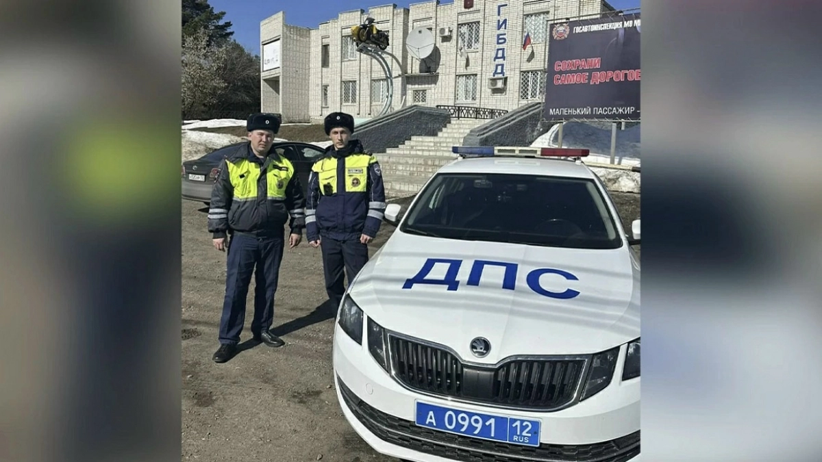 Инспекторы ДПС на трассе под Волжском спасли мать с задыхающимся ребенком
