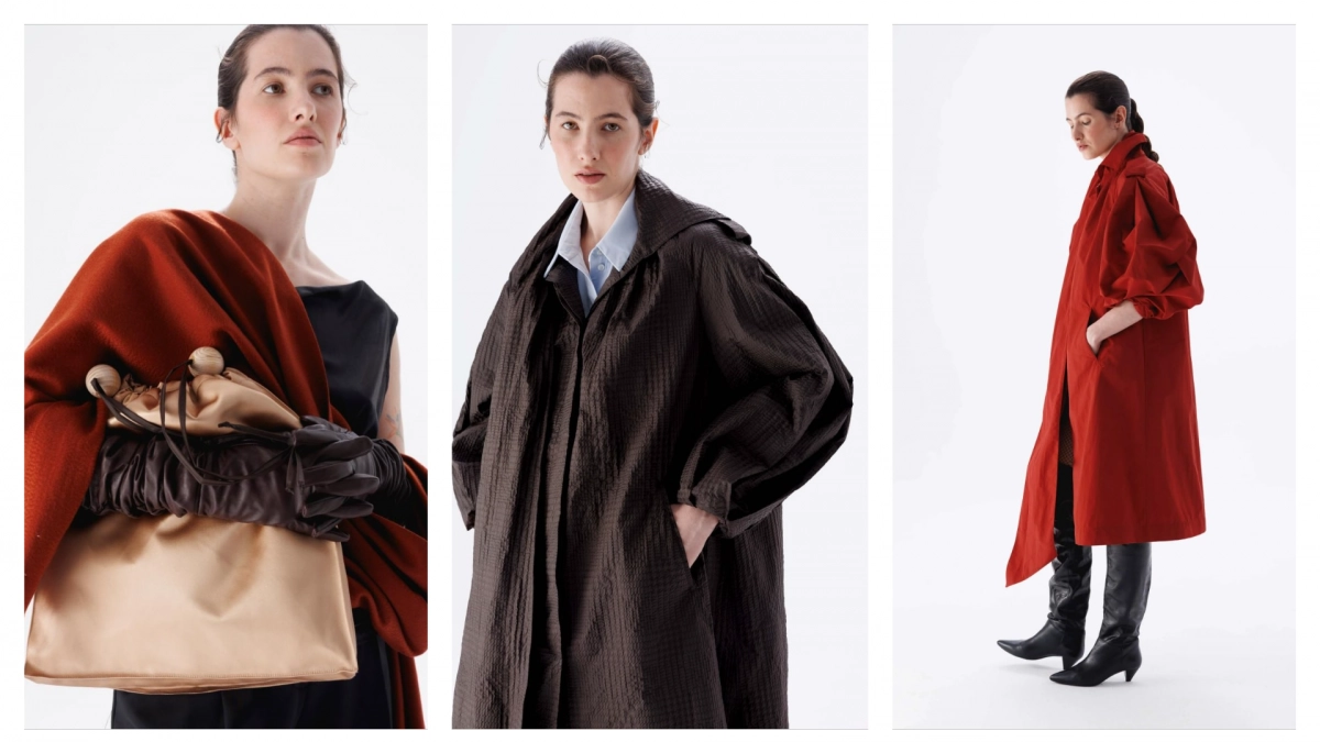 Необычный плащ, архивные ткани, деревянные бусы: марийский бренд выпустил коллекцию весенней одежды "Мардеж"