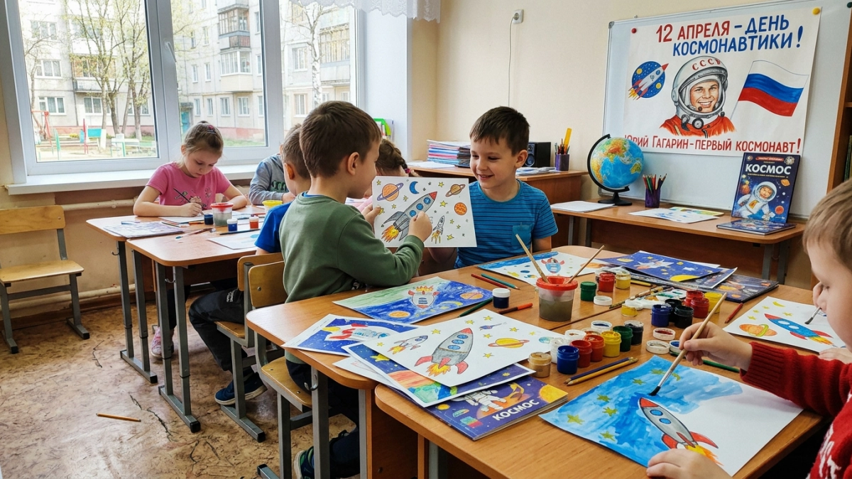 Глава Марий Эл: мечта о космосе живёт в детских рисунках