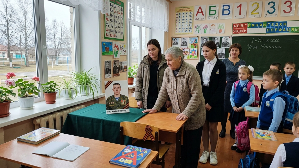 В Еласовской школе открыли «Парту Героя» в честь выпускника Алексея Козлова