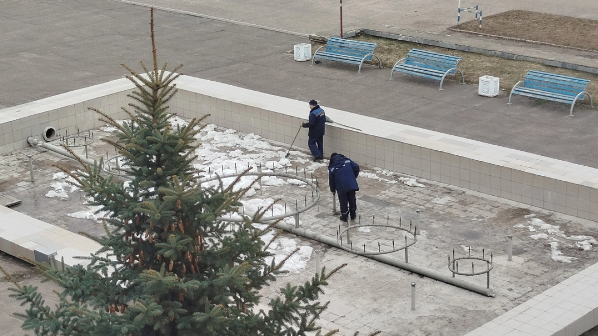 В Йошкар-Оле начали готовить фонтаны к лету