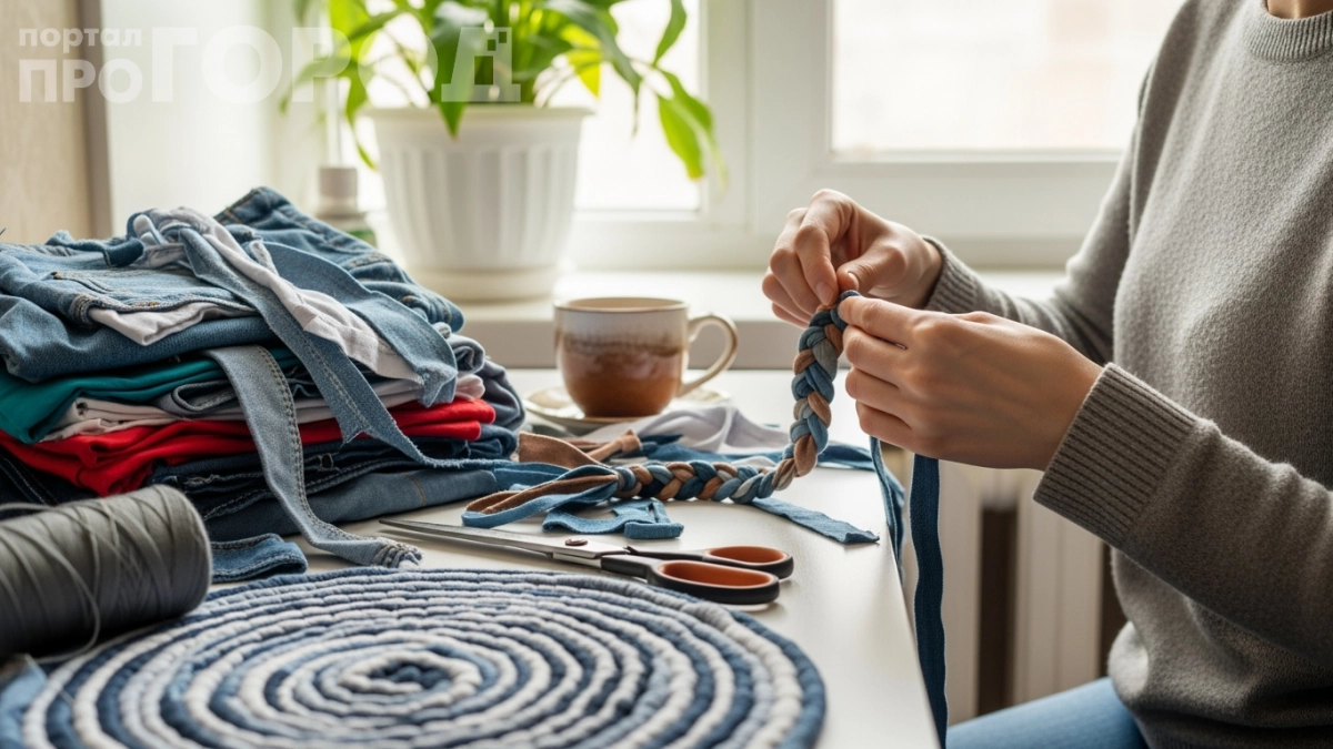 Поношенные штаны больше не выбрасываю: за 2 часа шью шикарный коврик — быстро и бюджетно