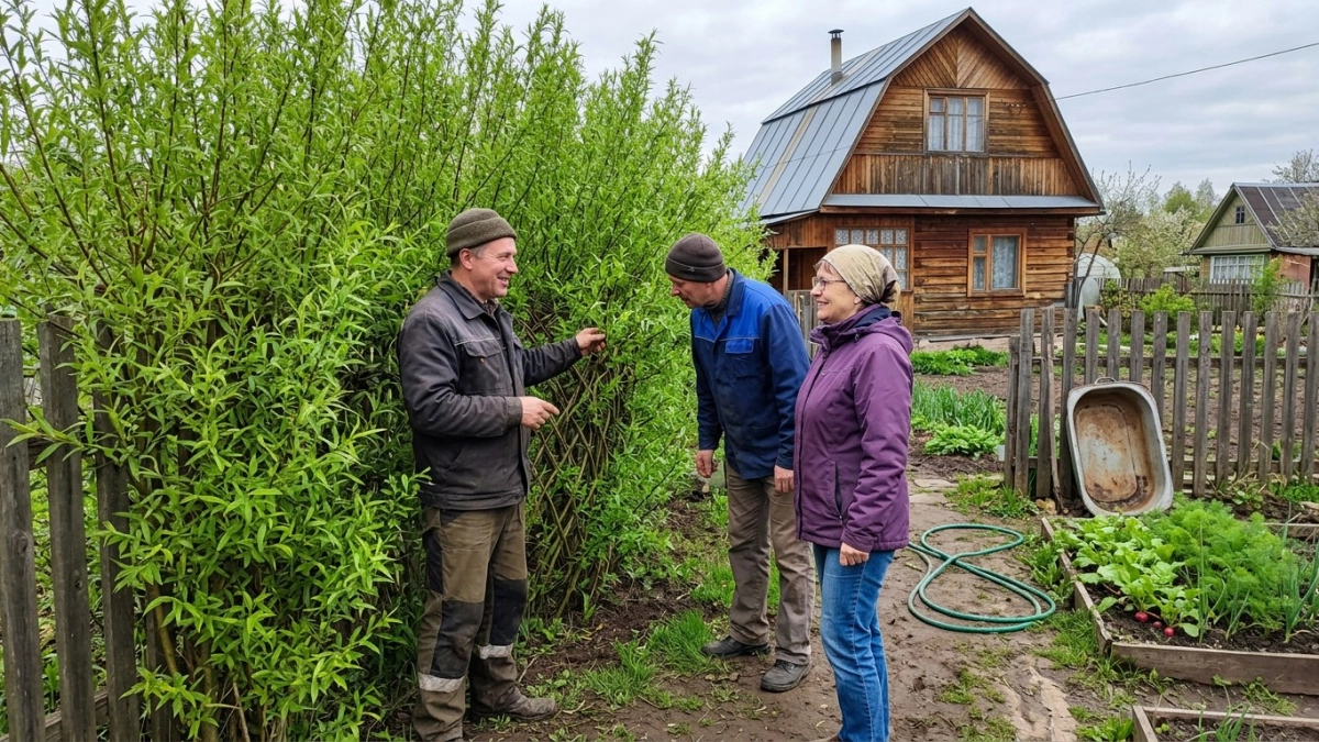 Без бетона и профлиста: живая изгородь из ивы за пару дней – соседи завалили вопросами