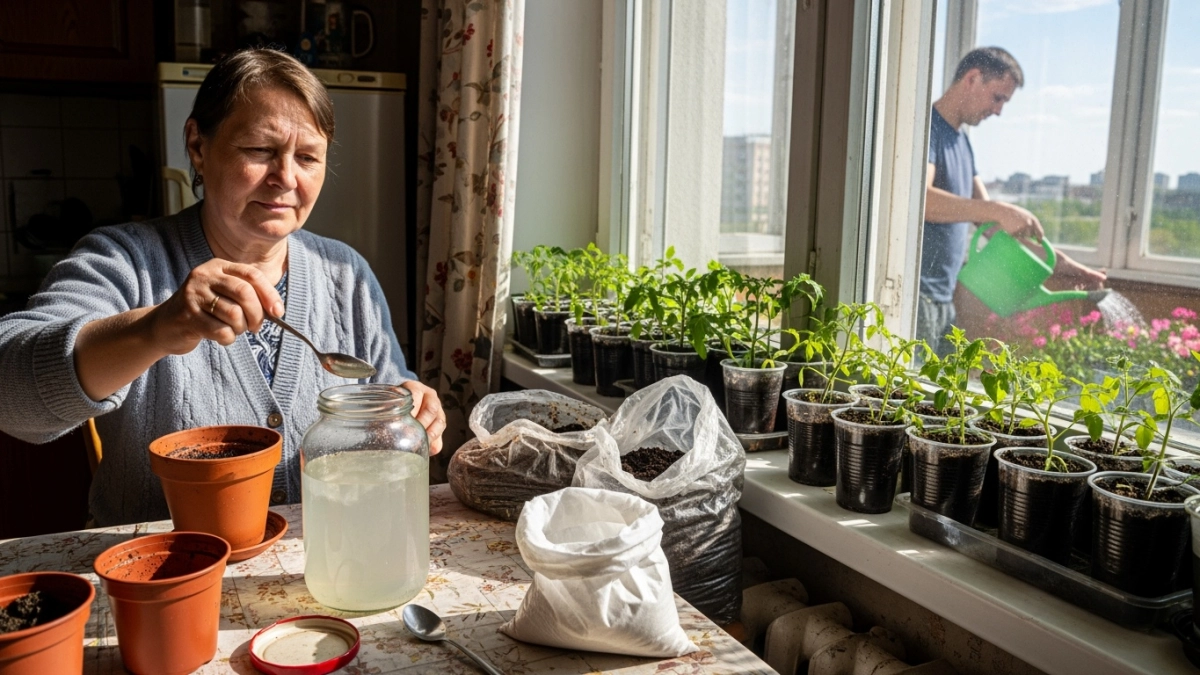 Вся рассада сразу пошла столбами: щепотка на 1 литр – томаты с огурцами сказали спасибо