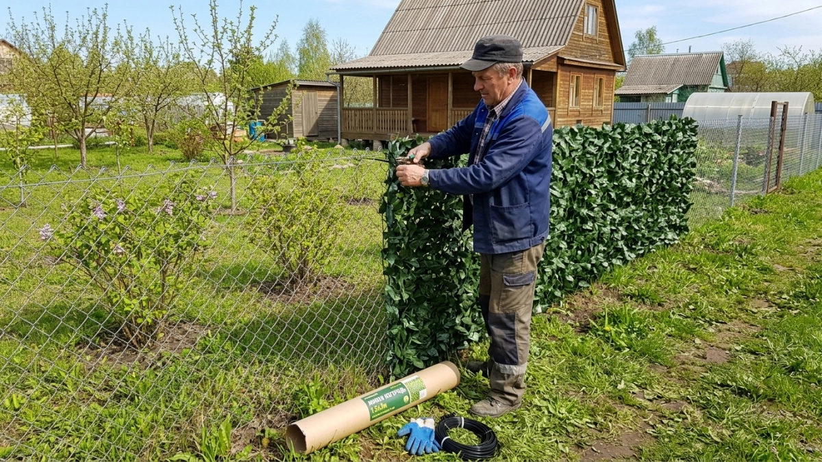 Глухой забор уже не в моде — россияне массово переходят на другой вариант: как превратить сетку-рабицу в живую изгородь