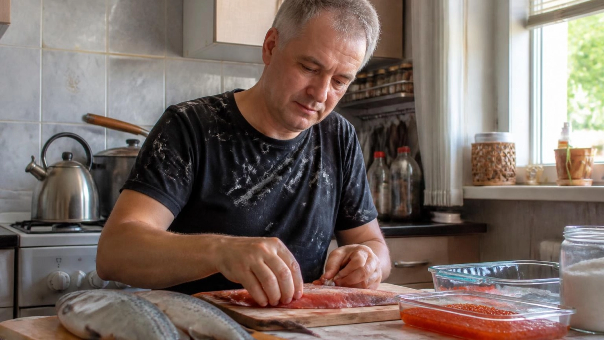 Купил форель в "Светофоре" для засолки икры, дома нашел сюрприз - честный отзыв