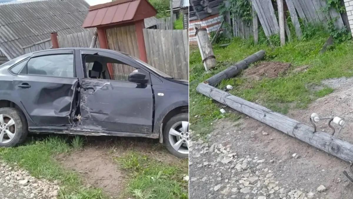 В Оршанском районе нетрезвый водитель за рулём влетел в бетонную опору 