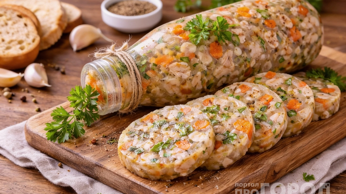 Кладу отварную куру в бутылку — к завтраку подаю зельц: сочный, аппетитный и идеальный для бутеров