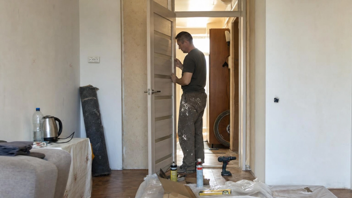 Не стала покупать новую дверь за 20 тысяч — и за выходные превратила старую в дизайнерский объект: вот как