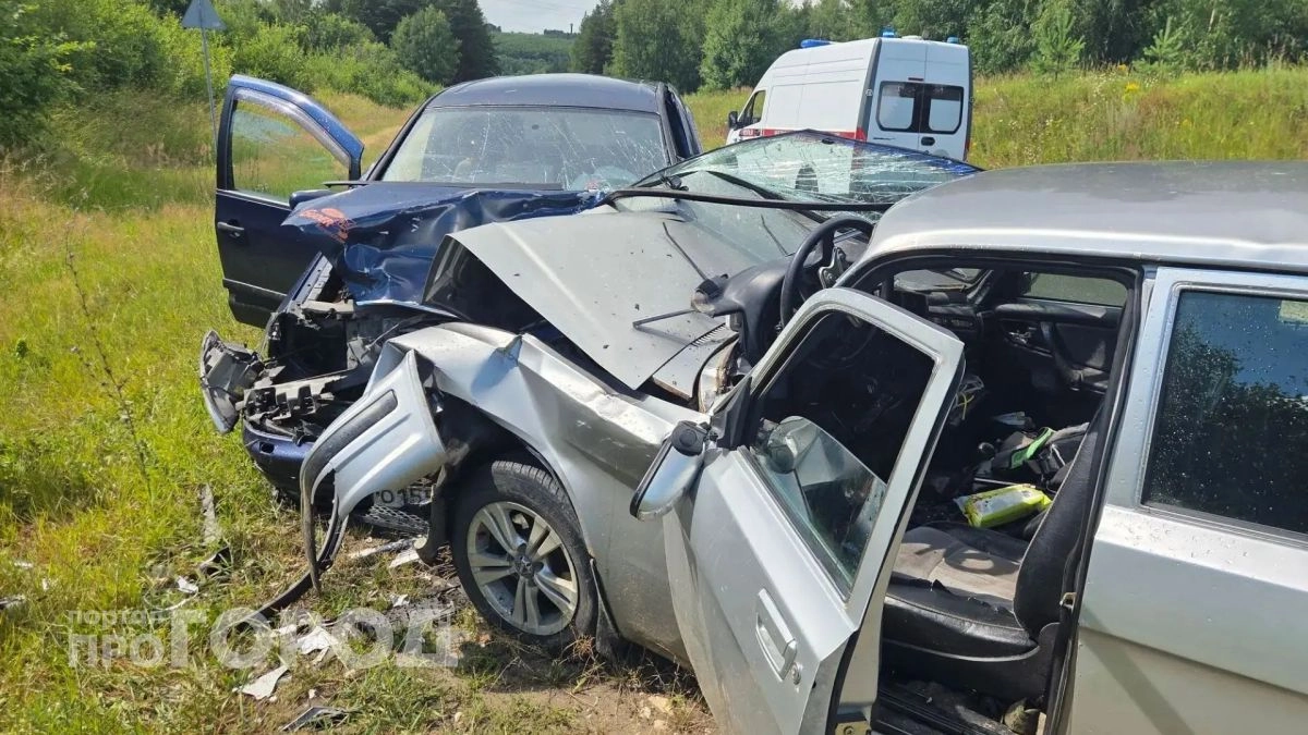 В Горномарийском районе столкнулись два автомобиля, четверо детей доставлены в больницу
