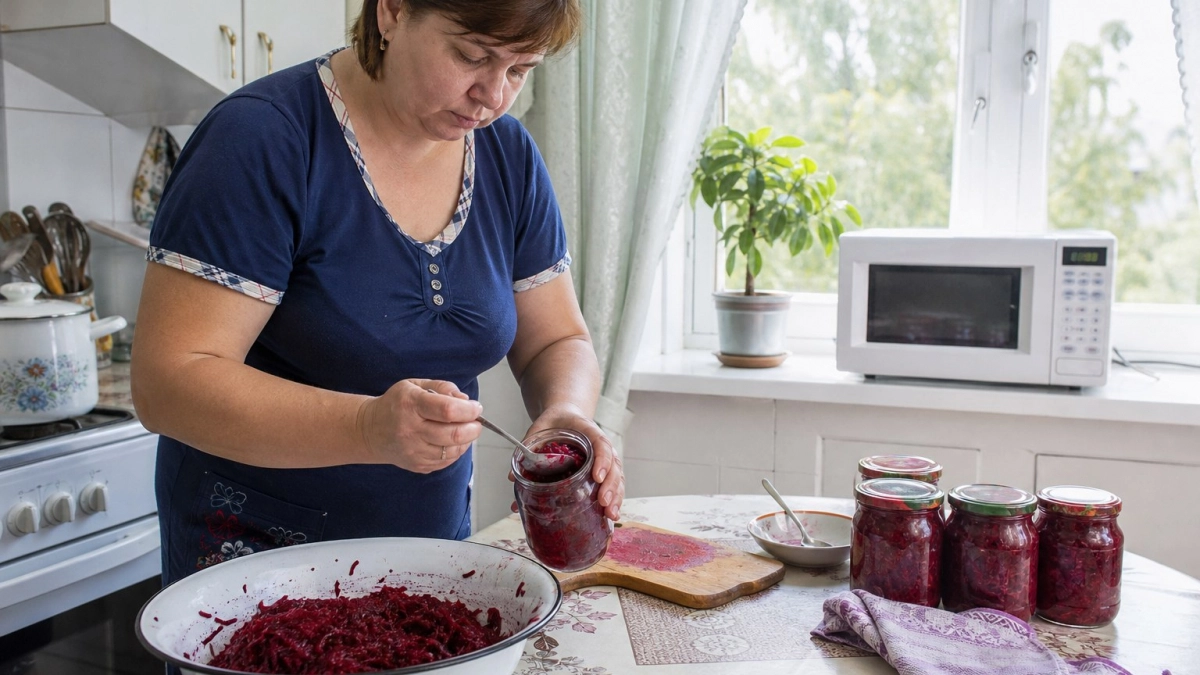 Закрываю свёклу по-корейски каждый год: рубиновая, хрустящая — к мясу лучше закуски не найти