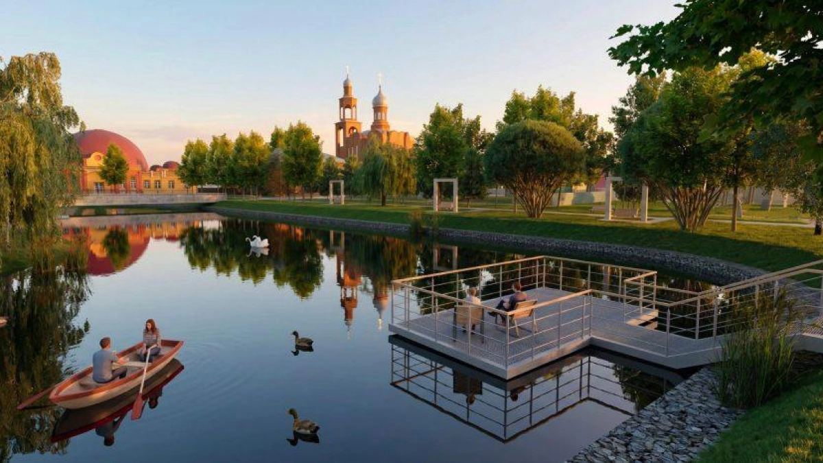 В Медведево появится «Чудо-остров» с тропой приключений и качелями у воды