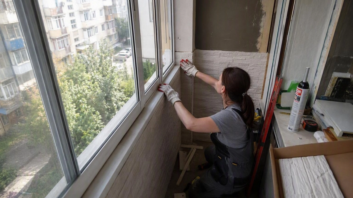 Балкон больше не выглядит скучно: панели под камень с Ozon за 800 руб превратили его в любимое место в доме