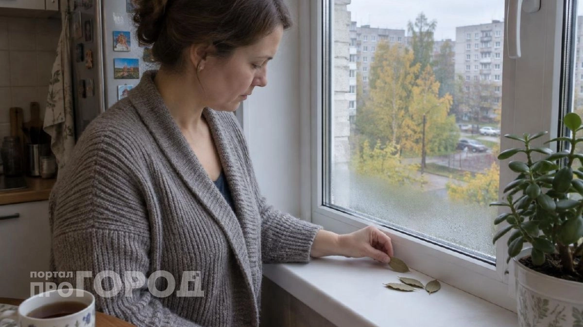 Беру лист лаврушки и соль - решила проблему запотевших окон раз и навсегда
