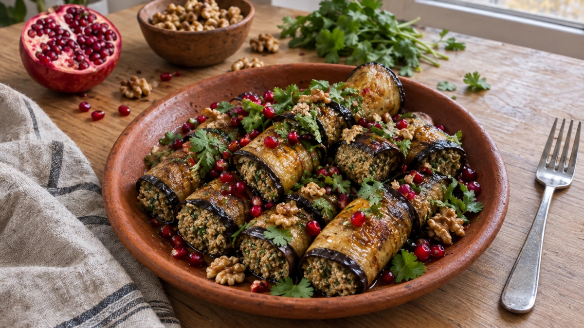 Баклажаны по-грузински с орехами и чесноком: леплю легендарную закуску за полчаса