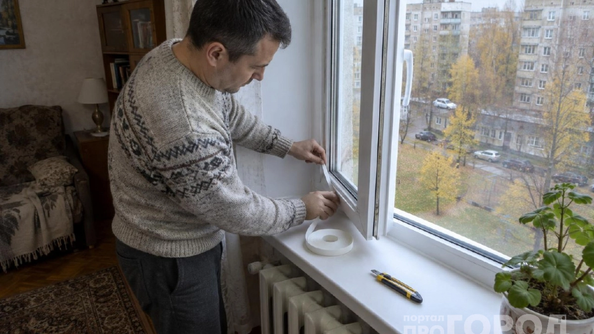 Окна утепляю по-скандинавски: обуваю рамы в "войлочные носки" - сквозняк пропадает за ночь