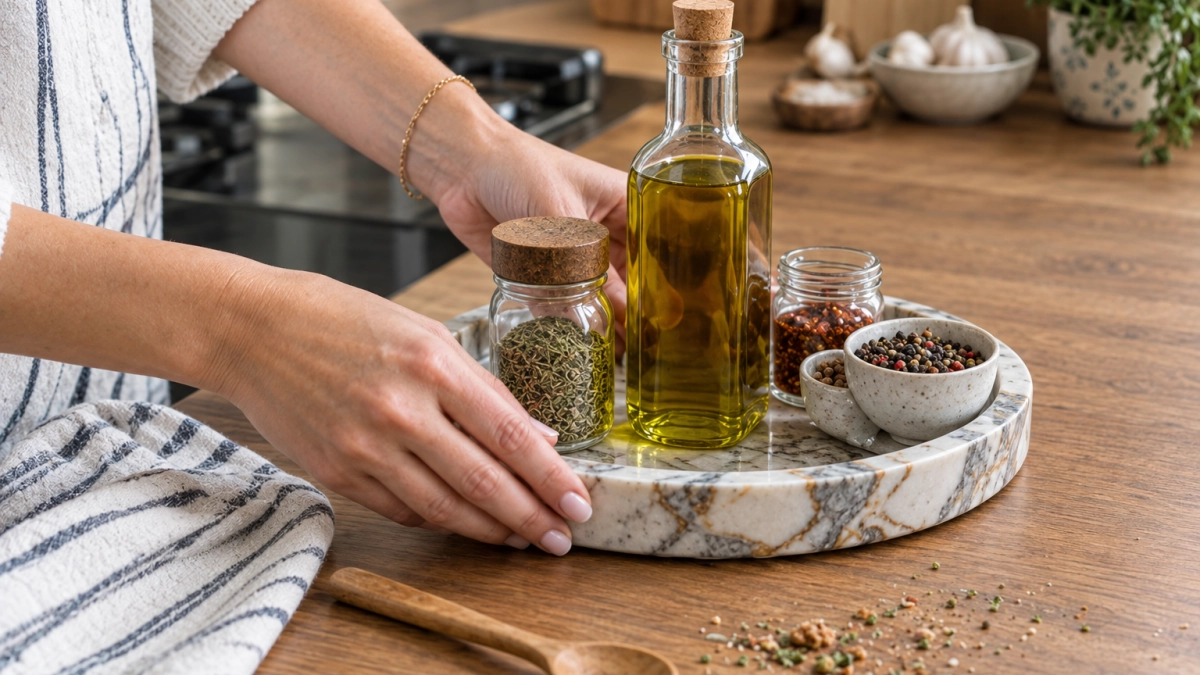 Не для косметики и ключей: купила в Fix Price декоративный мраморный поднос, но складывать вещи не стала — вот куда приспособила
