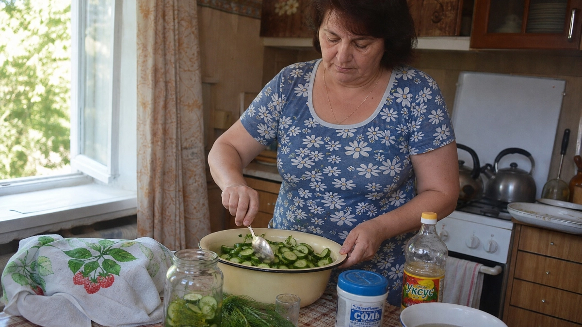 Огурцы по-фински с луком дольками: делаю по 30 банок на зиму, съедают первыми