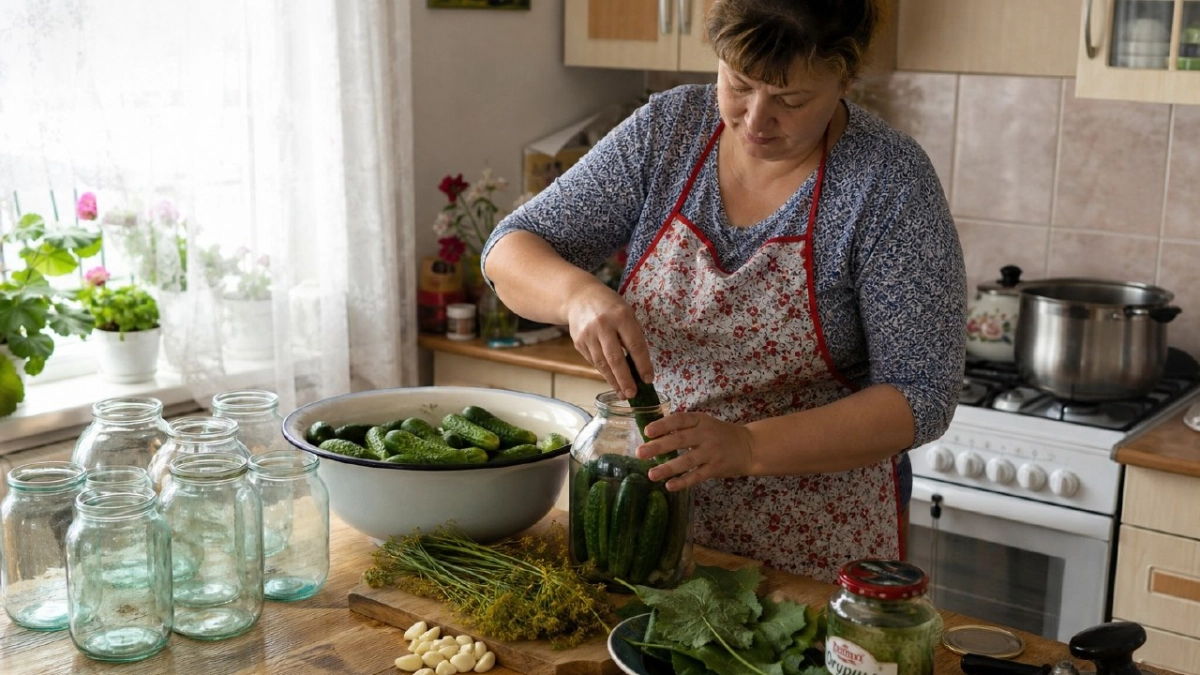 Огурцы по‑уральски с хреном: закатываю хруст, который слышно за три комнаты — рассол уходит как горячий чай в мороз
