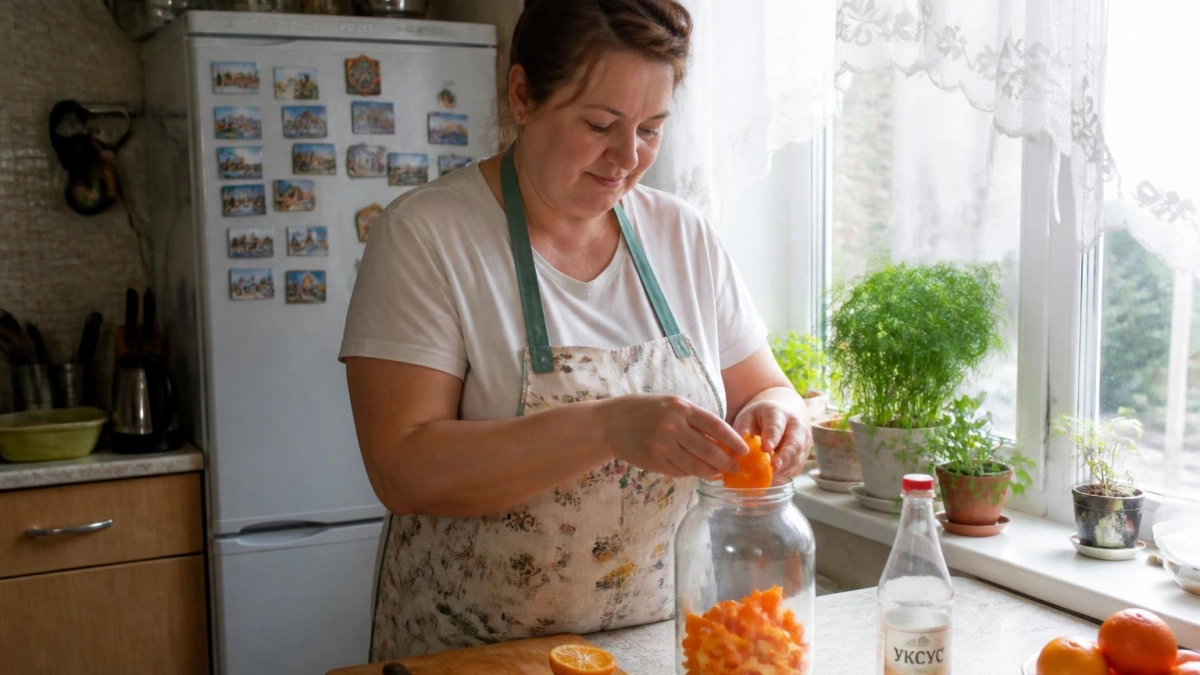 Залила кожуру от мандаринов обычным уксусом и забыла про дорогие спреи:не нарадуюсь своей хитрости всю зиму
