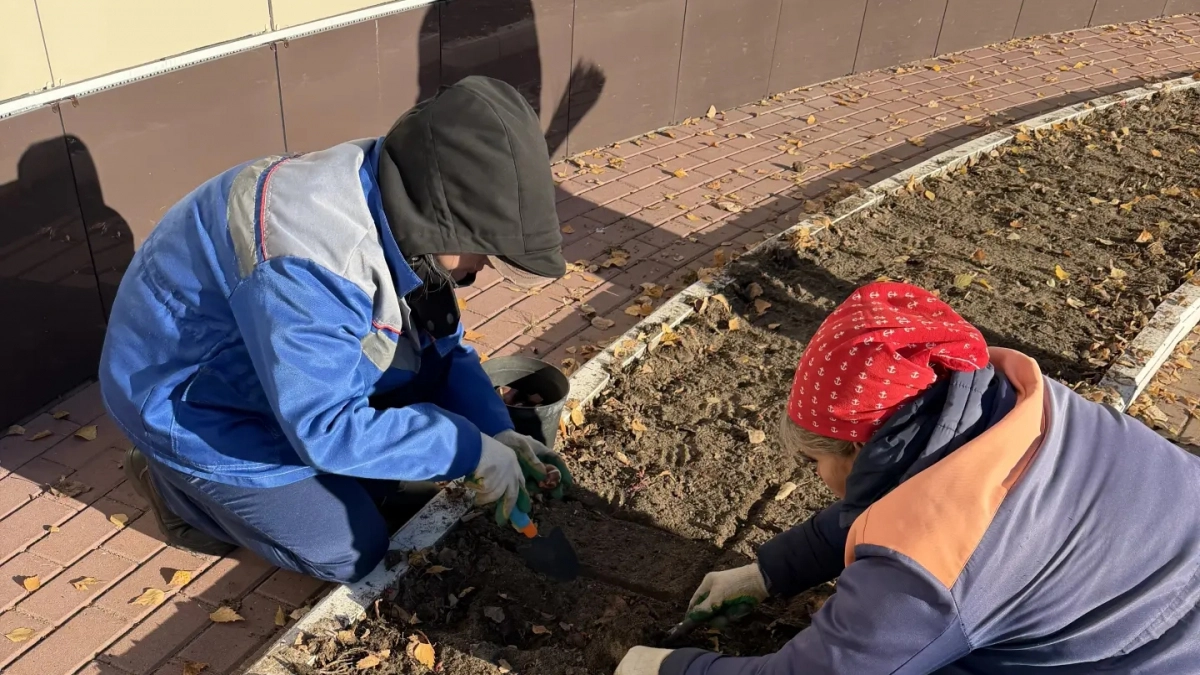 В Центральном парке Йошкар-Олы высадили более двух тысяч красных тюльпанов