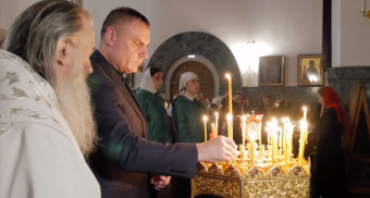 Глава Марий Эл Юрий Зайцев принял участие в пасхальном богослужении