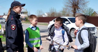 В Волжске отряд юных инспекторов дорожного движения провел акцию «Юный велосипедист»