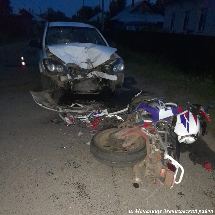 В Звениговском районе легковушка сбила мотоциклиста
