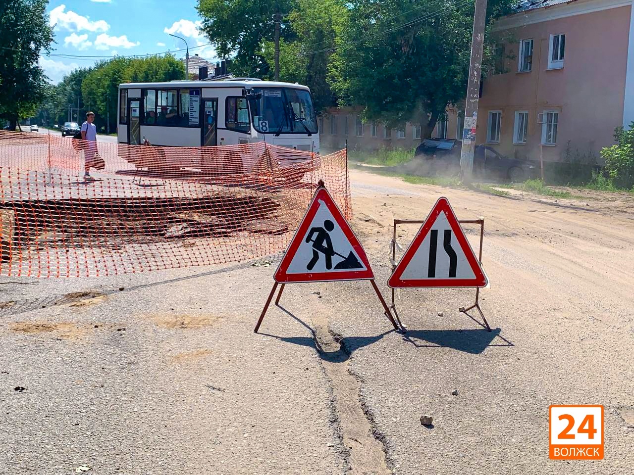 В Волжске на неделю закрыли проезд по улице Кузьмина