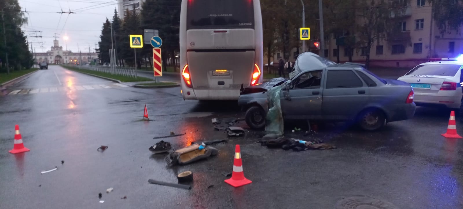 ДТП на перекрестке Йошкар-Олы устроил водитель автобуса