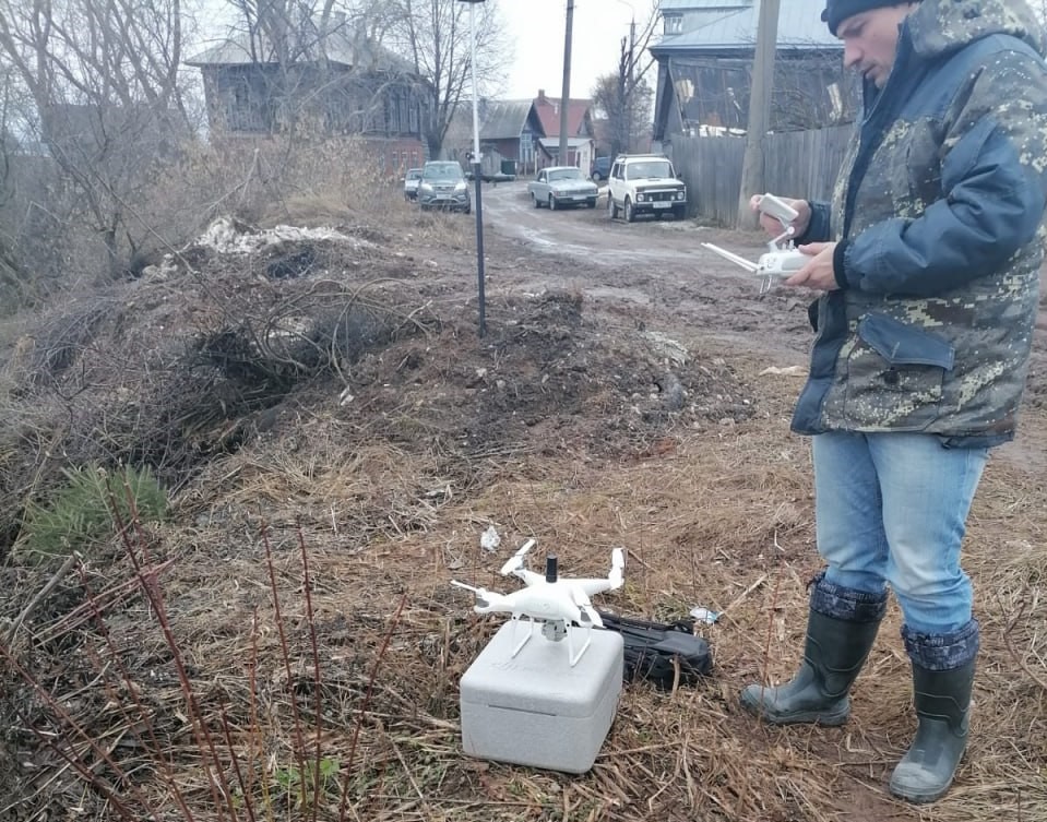 Оползень в Козьмодемьянске обследовали беспилотником