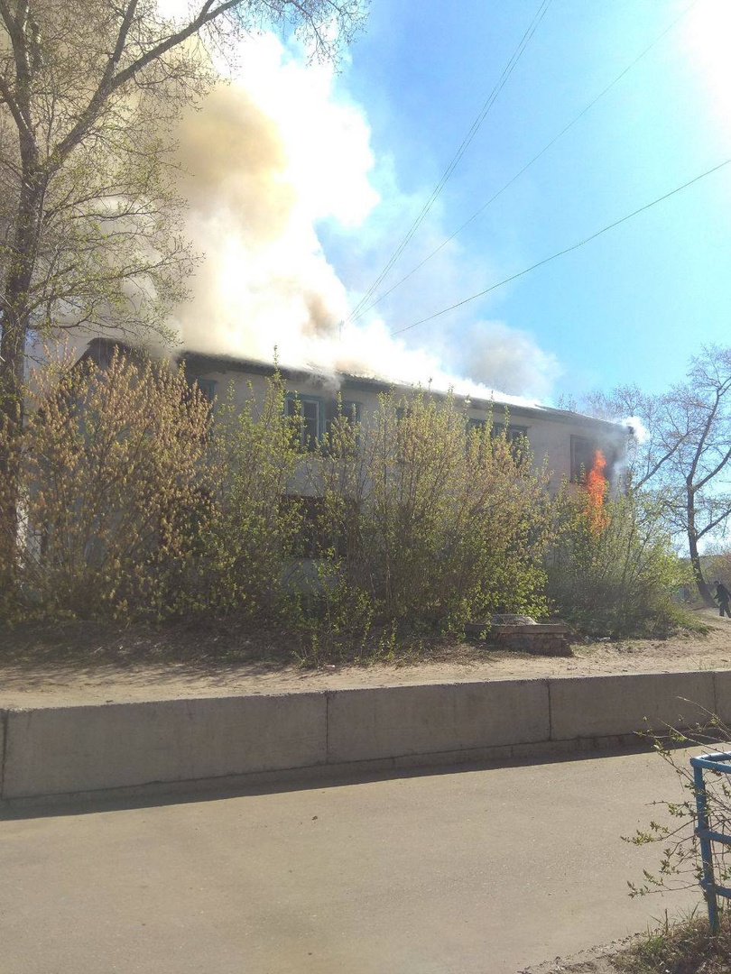 В Звенигово сгорел расселенный дом