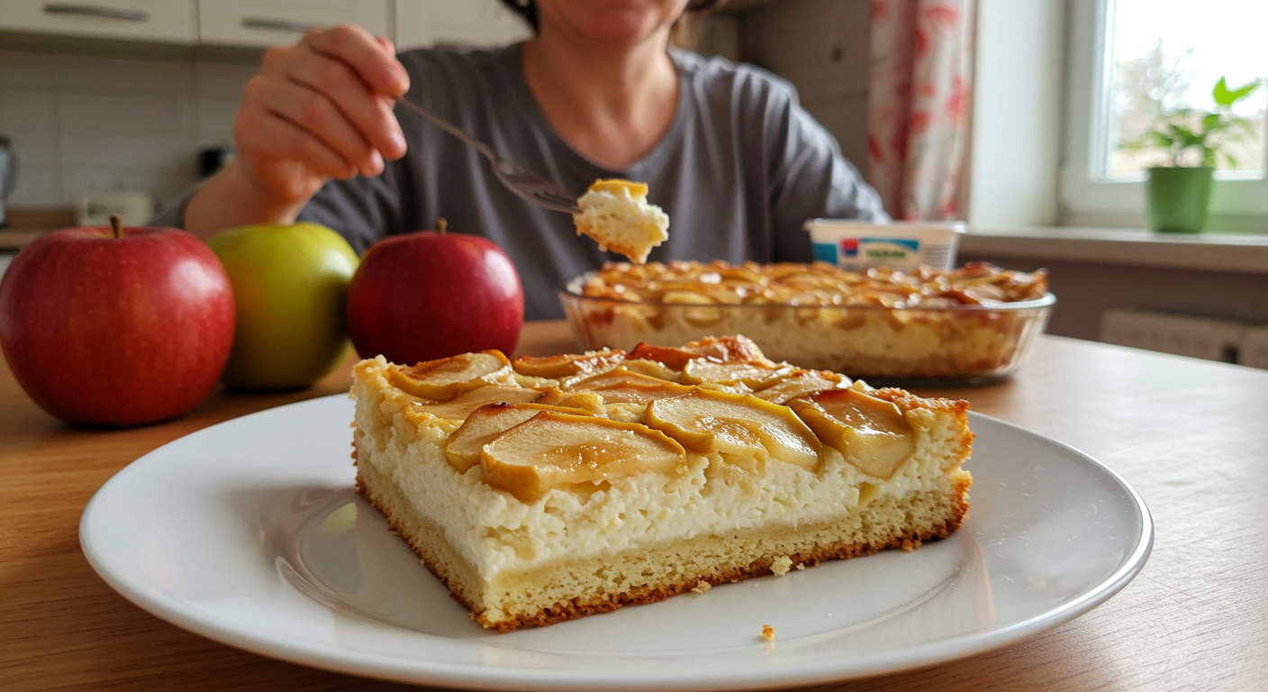 1 яблоко и упаковка творога  и 8 минут в микроволновке: семья уплетает на завтрак с аппетитом