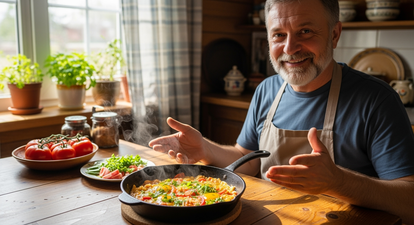 Яичница по-грузински чижи-бижи: аппетитная вкуснятина на завтрак за 5 минут - рассказал приятель грузин